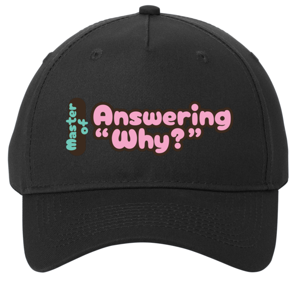black adjustable cotton twill cap