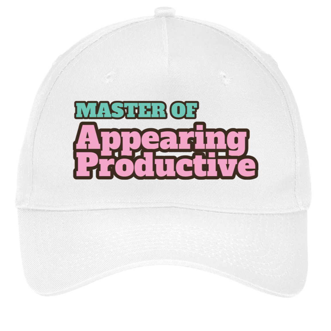 white adjustable cotton twill cap