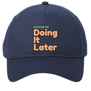 navy adjustable cotton twill cap