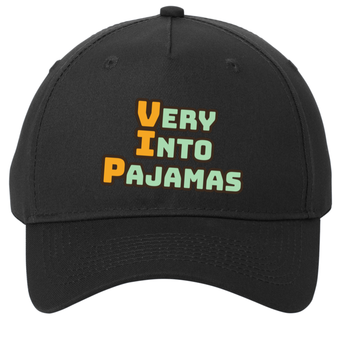 black adjustable cotton twill cap
