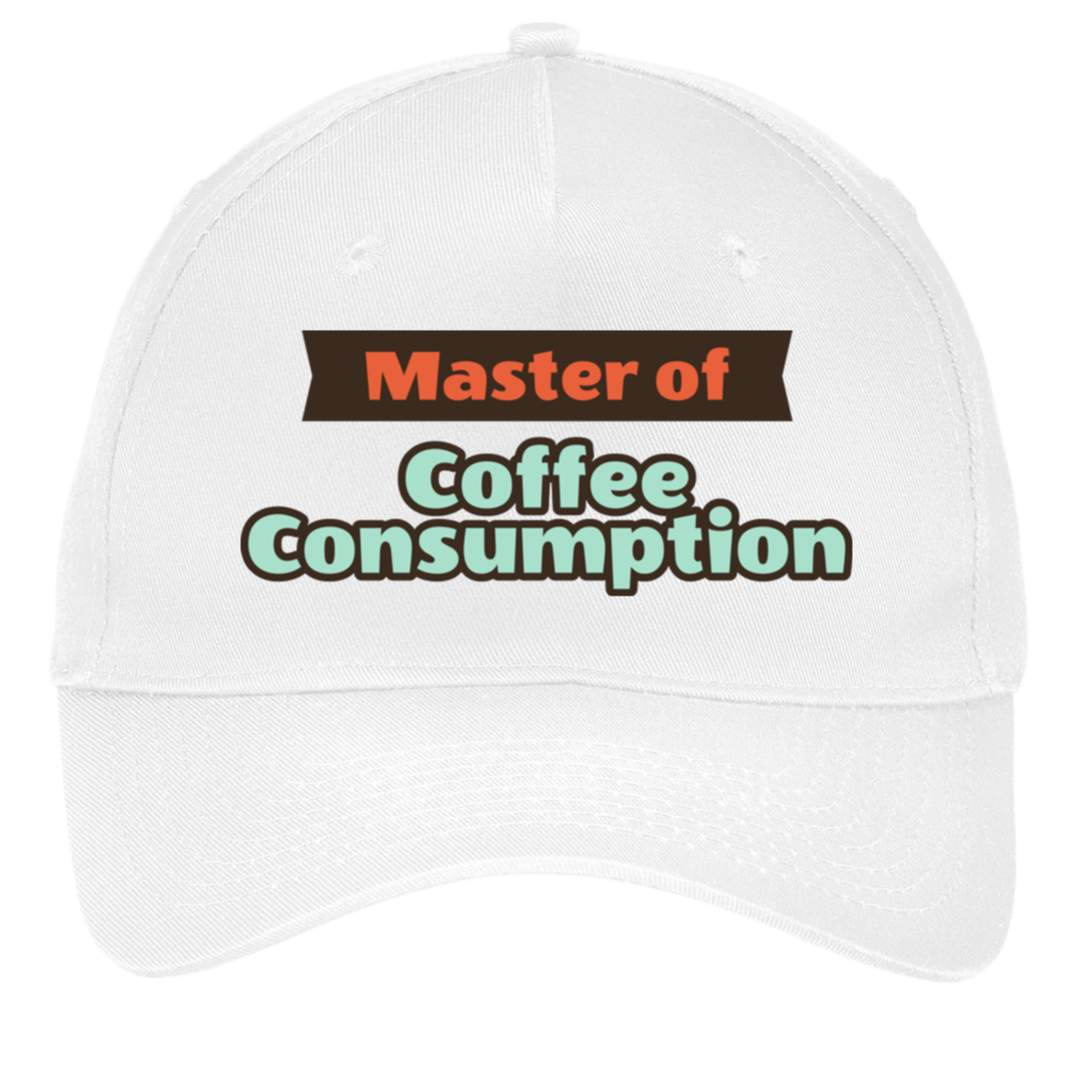 white adjustable cotton twill cap