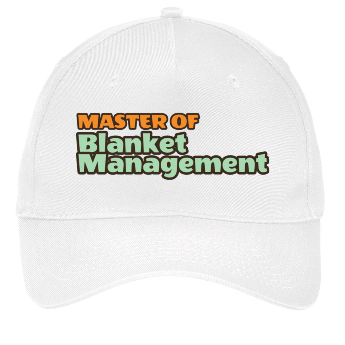 white adjustable cotton twill cap