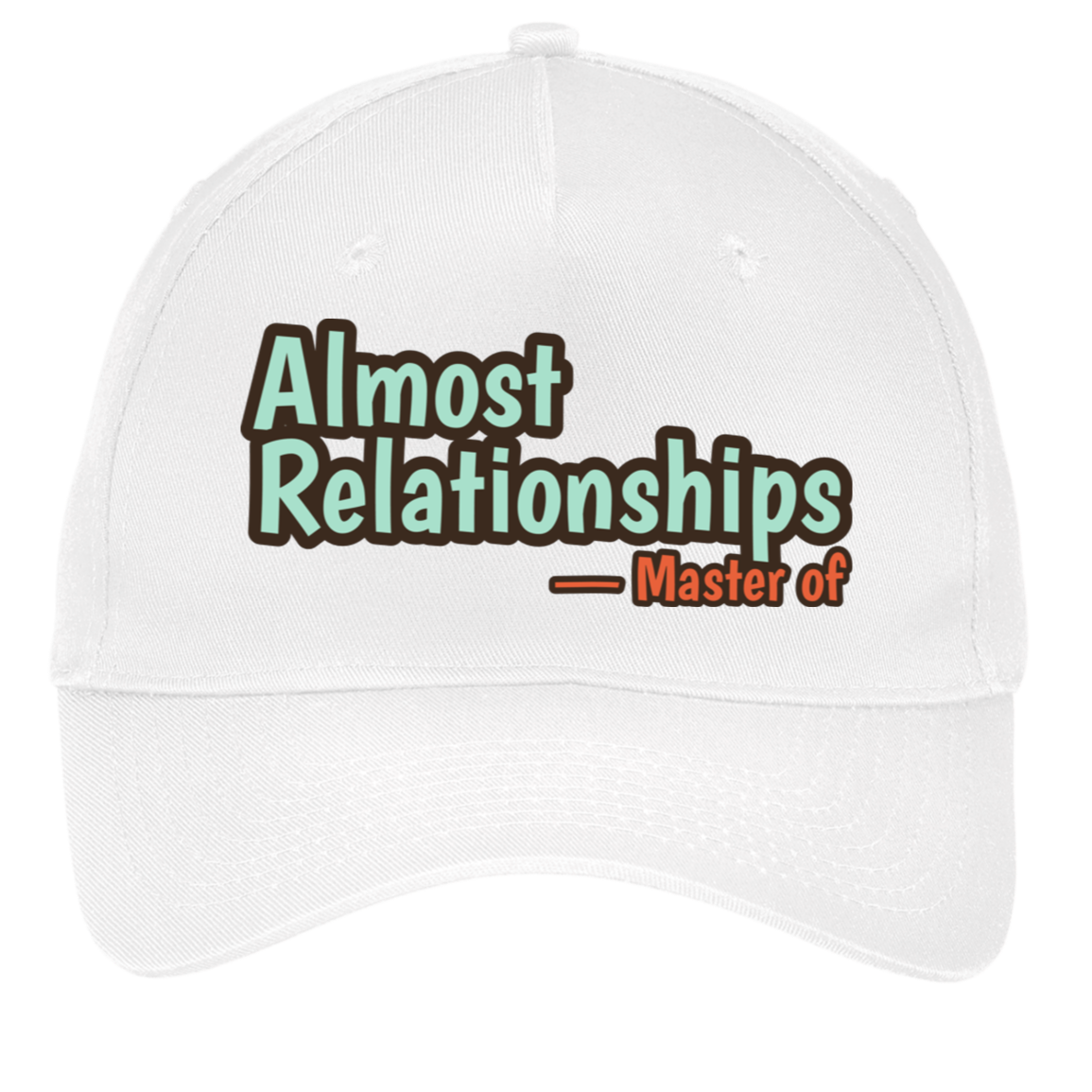 white adjustable cotton twill cap