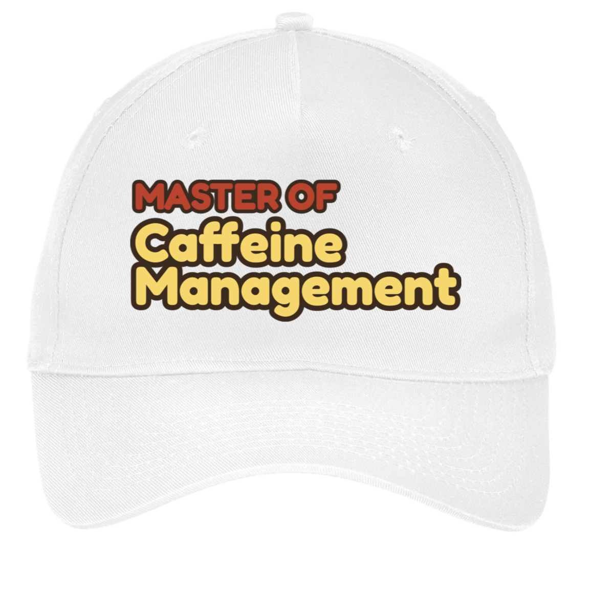 white adjustable cotton twill cap