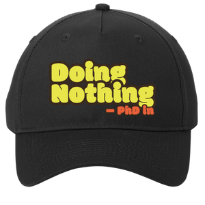 black adjustable cotton twill cap