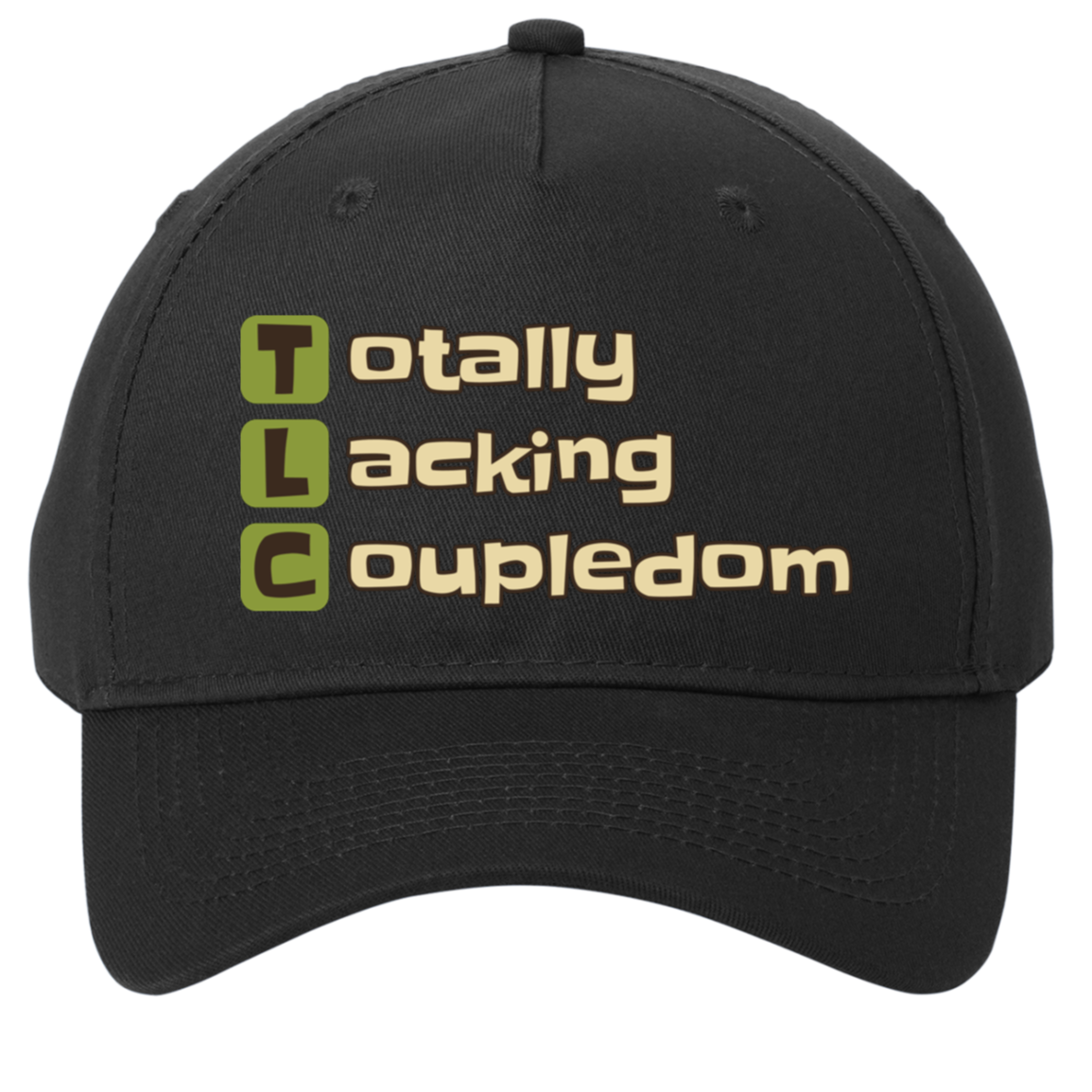 black adjustable cotton twill cap