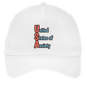 white adjustable cotton twill cap