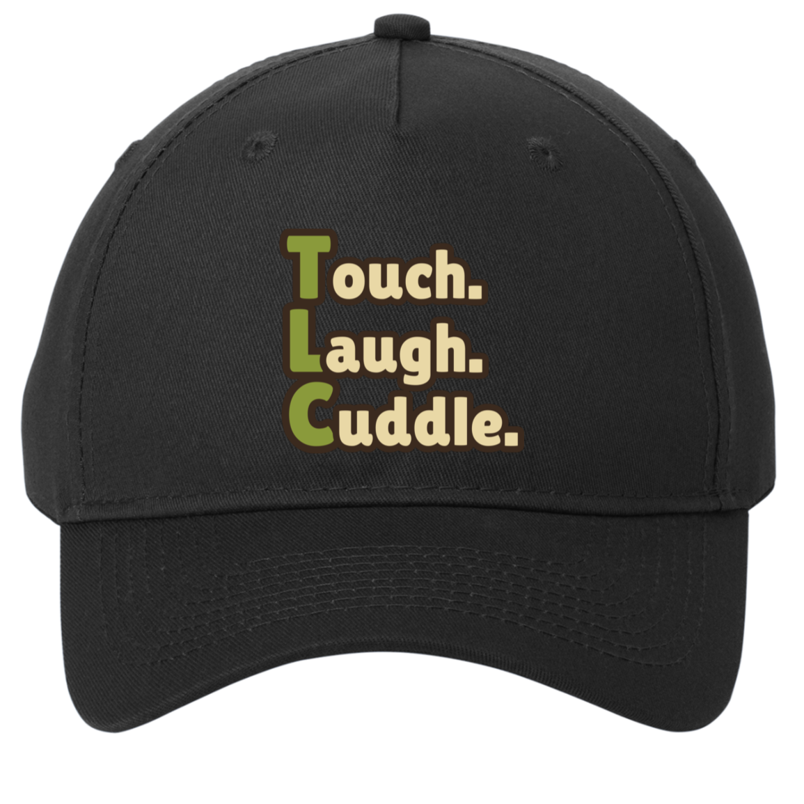 black adjustable cotton twill cap
