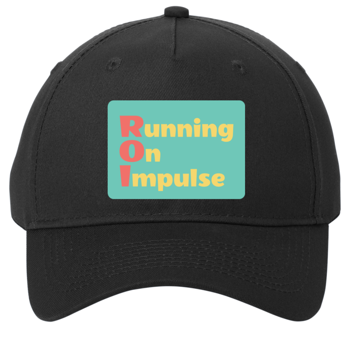 black adjustable cotton twill cap