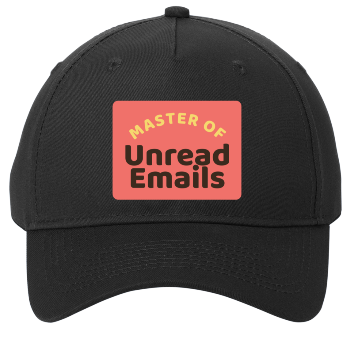 black adjustable cotton twill cap