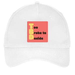 white adjustable cotton twill cap