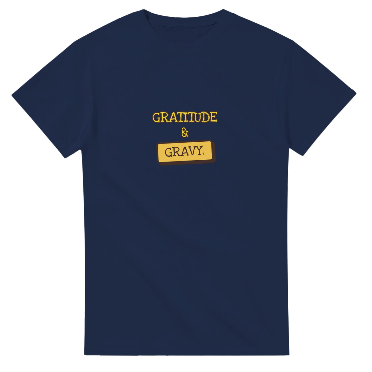 Gratitude & Gravy — navy unisex t-shirt