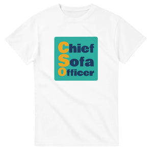 Chief Sofa Officer — white unisex t-shirt