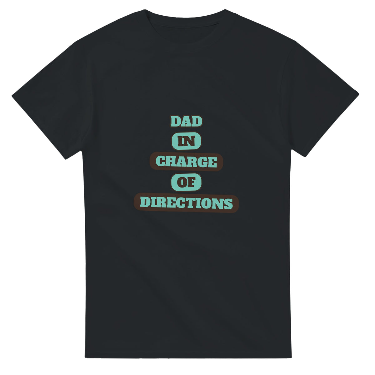 Dad: In Charge Of Directions — black unisex t-shirt