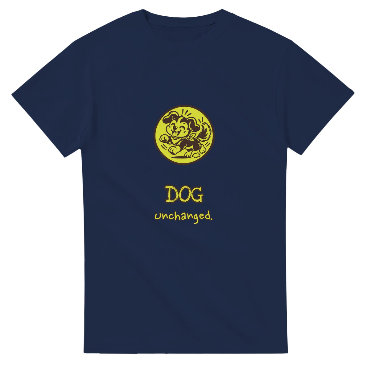 Dog • Unchanged — navy unisex t-shirt
