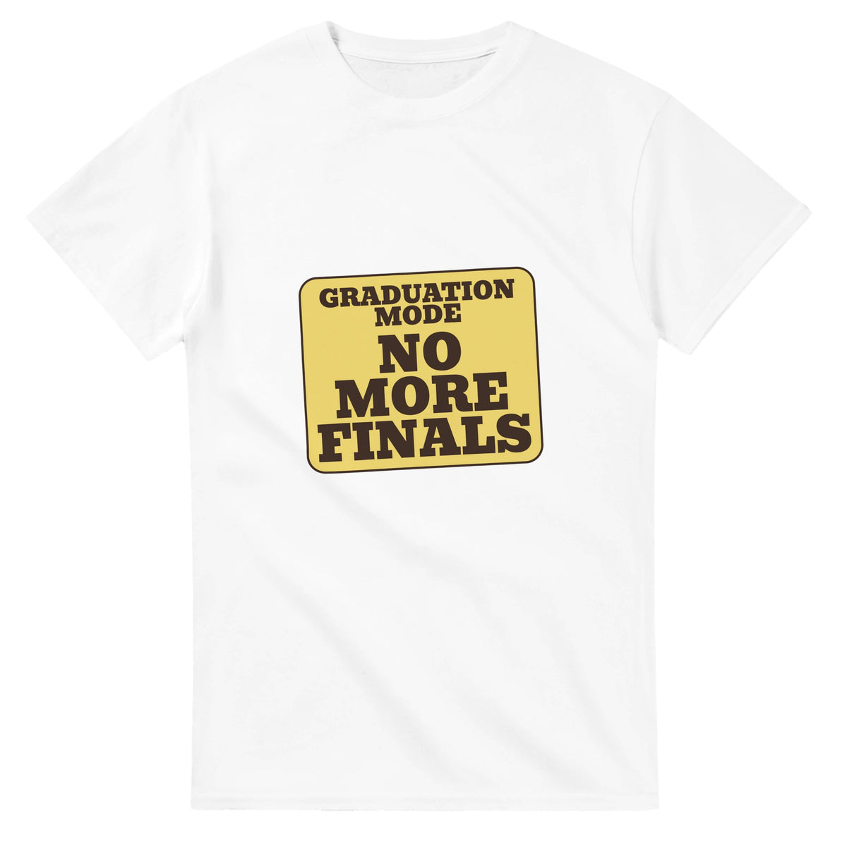 Graduation Mode: No More Finals — white unisex t-shirt