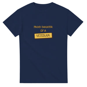 Proud Daughter Of A Veteran — navy unisex t-shirt