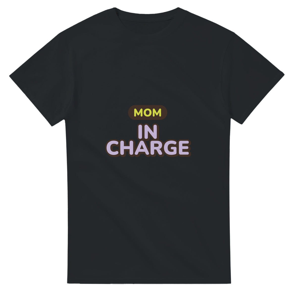 Mom: In Charge — black unisex t-shirt