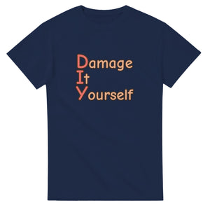 Damage It Yourself — navy unisex t-shirt