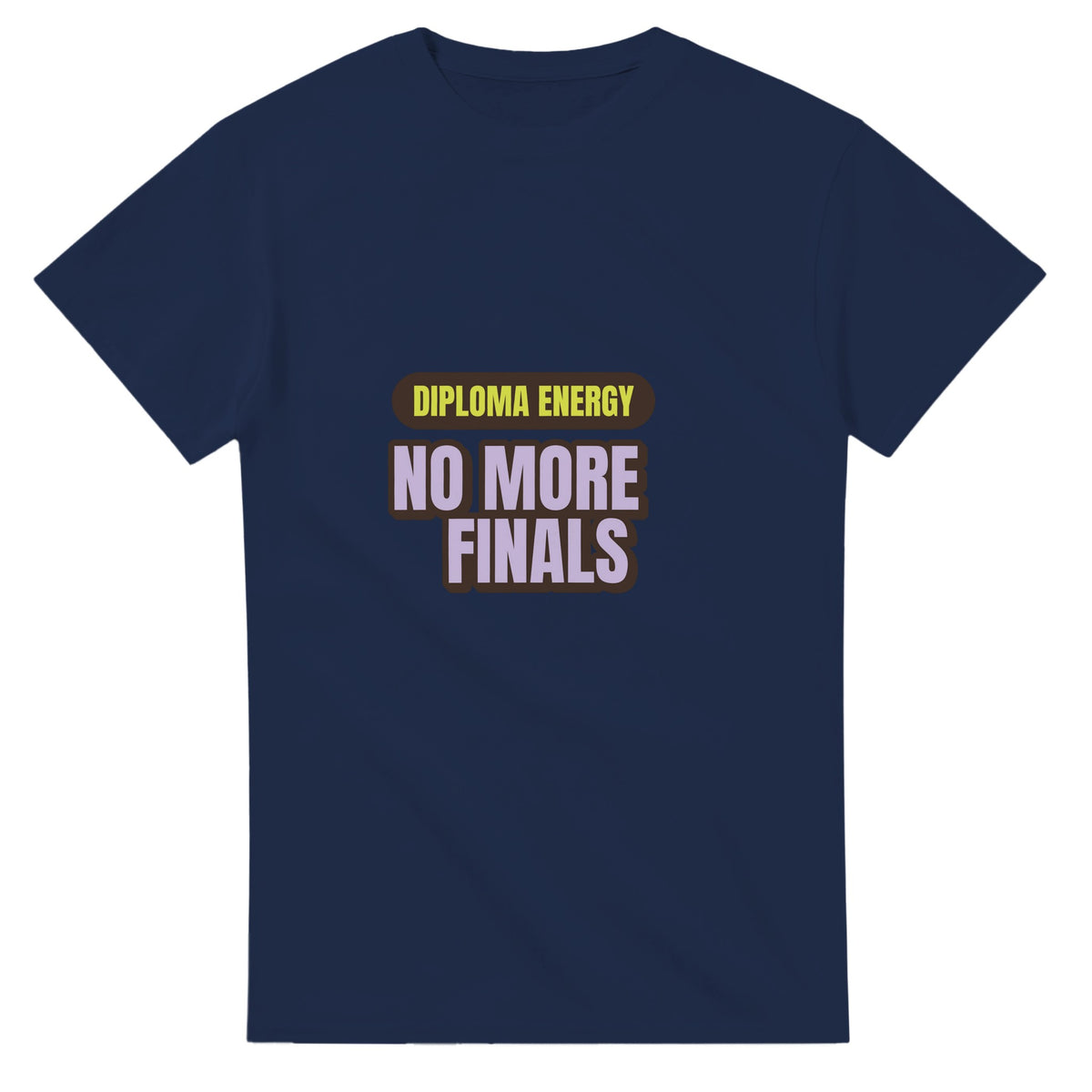 Diploma Energy: No More Finals — navy unisex t-shirt