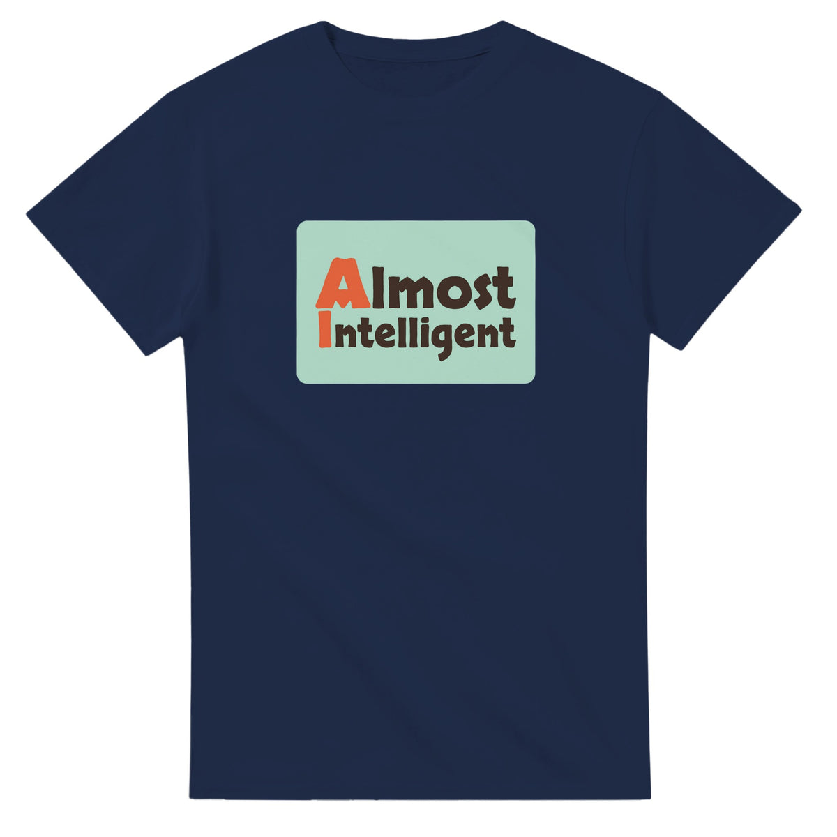 Almost Intelligent — navy unisex t-shirt