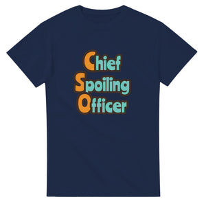 Chief Spoiling Officer — navy unisex t-shirt