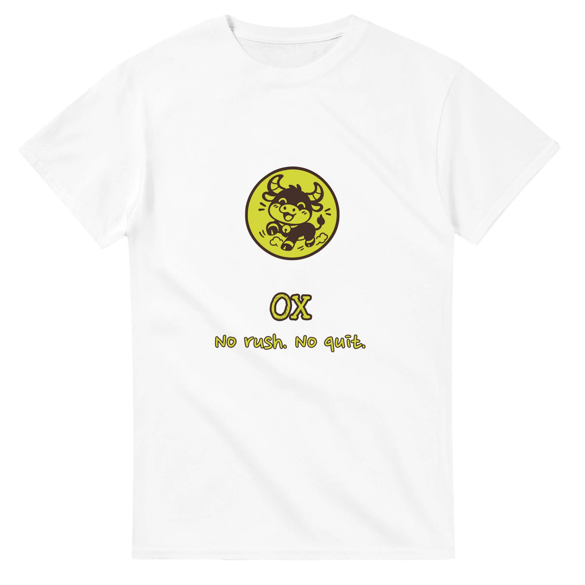 Ox • No Rush. No Quit — white unisex t-shirt