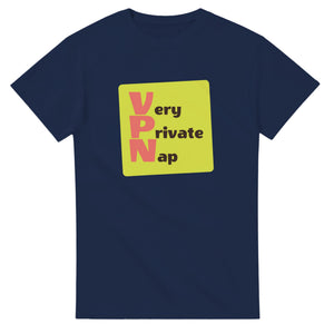 Very Private Nap — navy unisex t-shirt