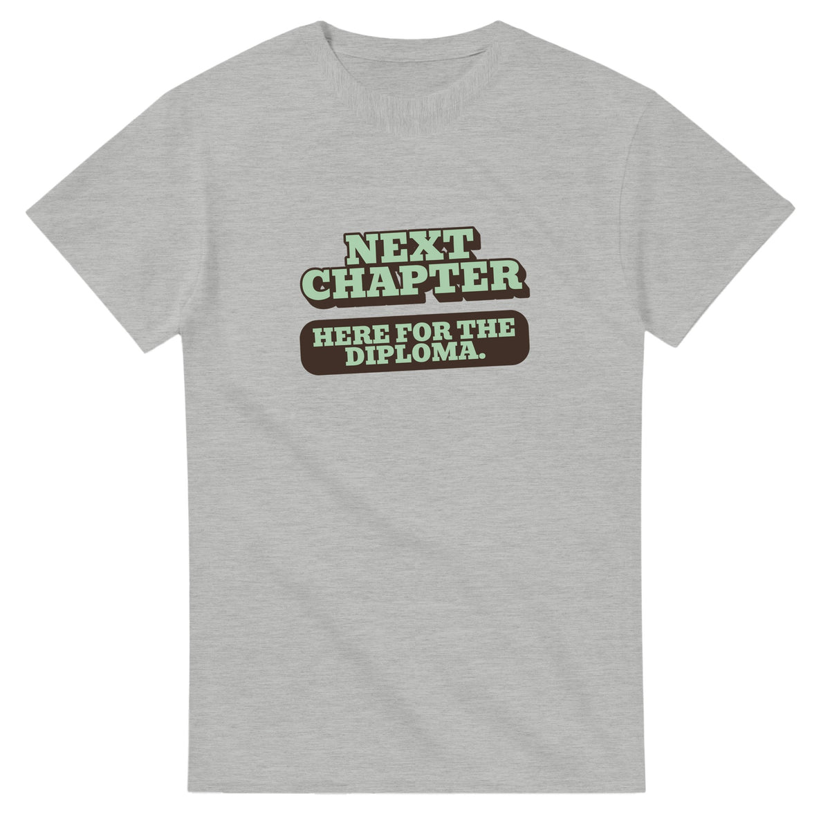 Next Chapter. Here For The Diploma — ash unisex t-shirt