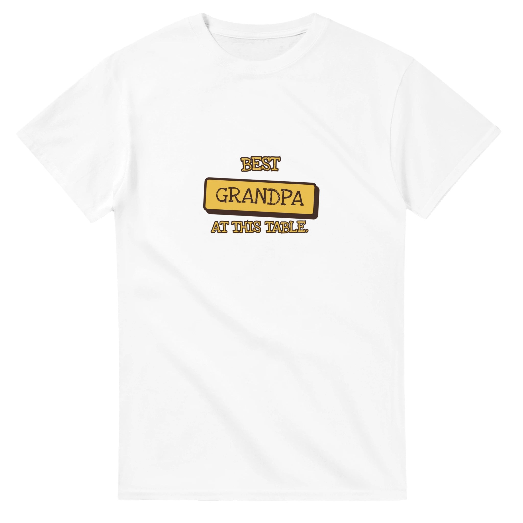 Best Grandpa At This Table — white unisex t-shirt