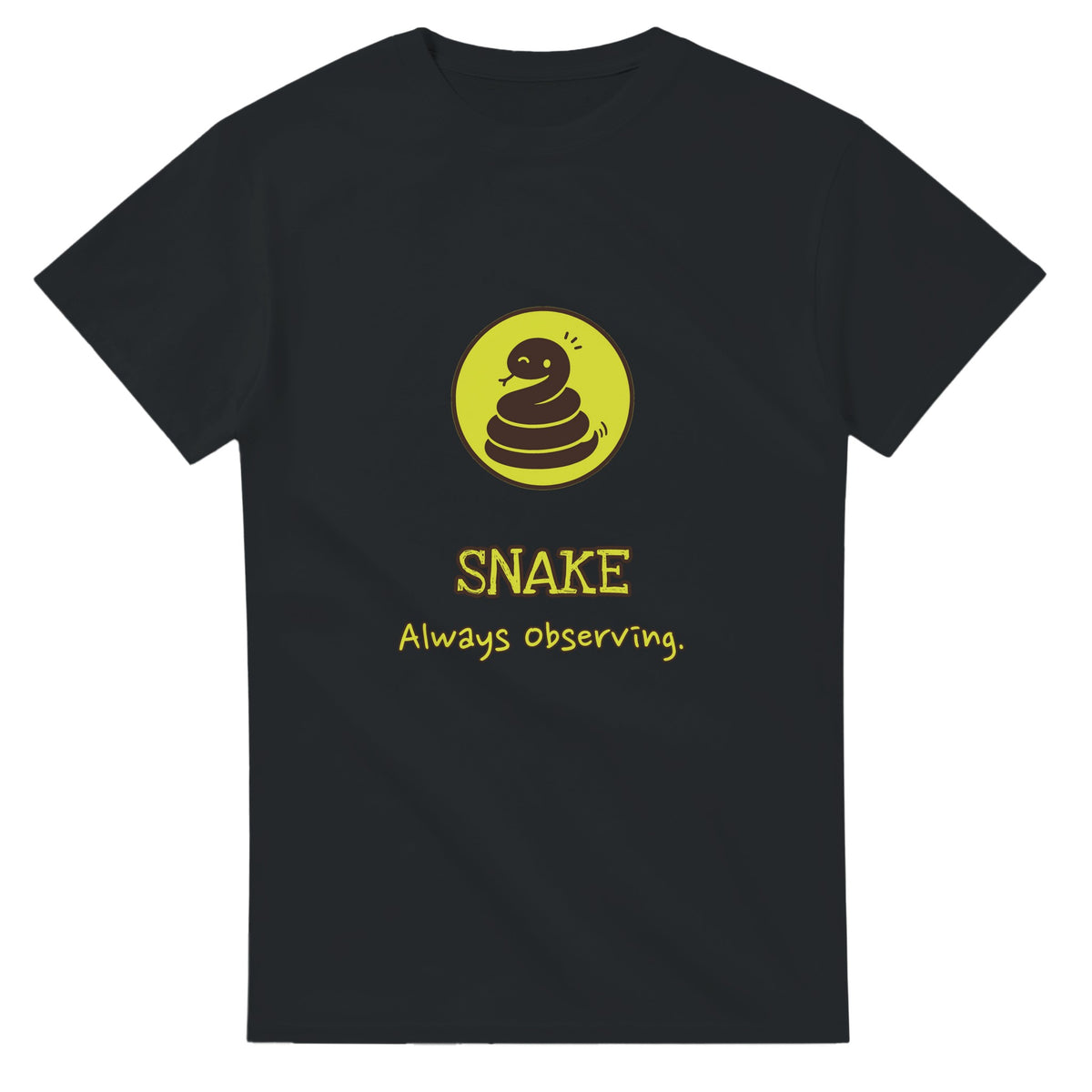 Snake • Always Observing — black unisex t-shirt