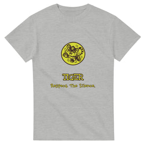 Tiger • Respect The Silence — ash unisex t-shirt