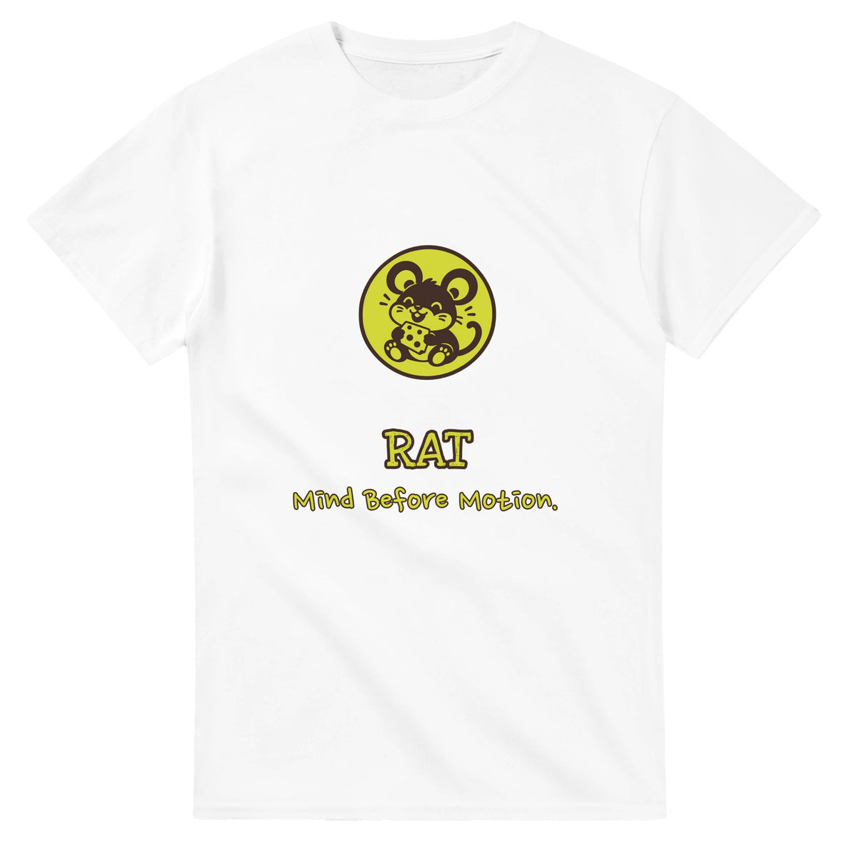 Rat • Mind Before Motion — white unisex t-shirt