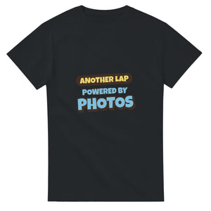 Another Lap Powered By Photos — black unisex t-shirt