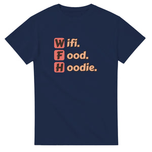 Wifi. Food. Hoodie. — navy unisex t-shirt