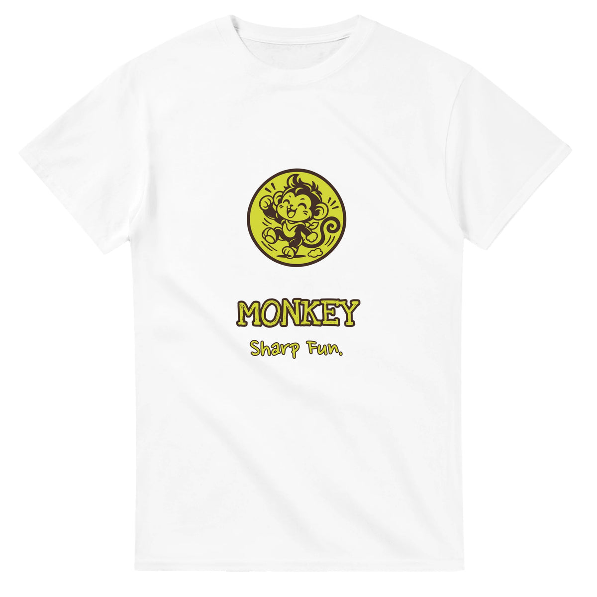 Monkey • Sharp Fun — white unisex t-shirt
