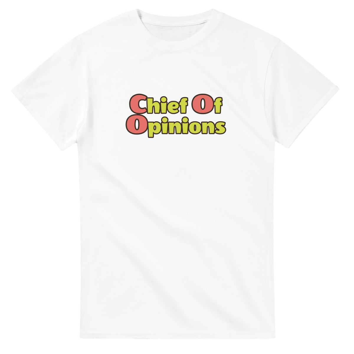 Chief Of Opinions — white unisex t-shirt