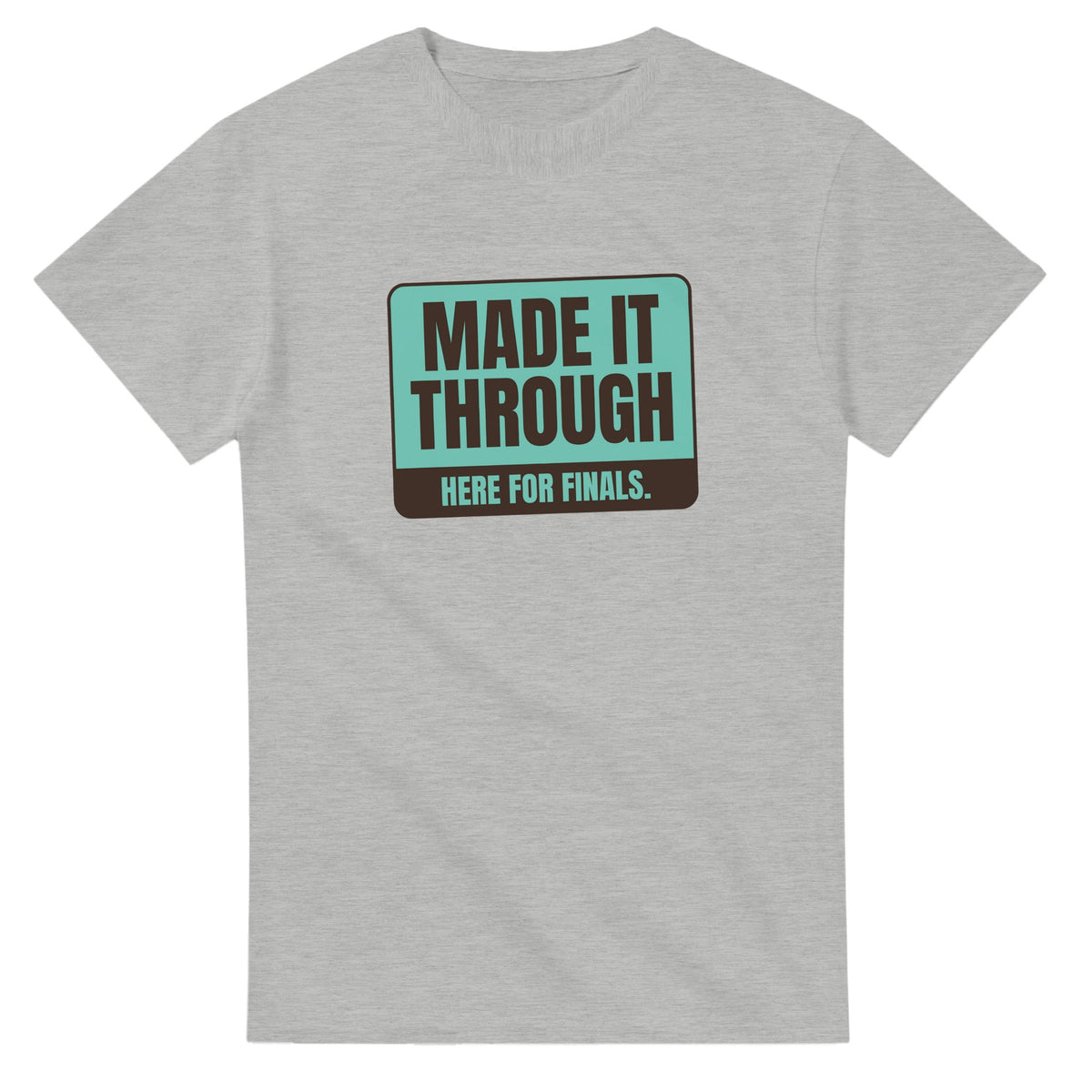 Made It Through. Here For Finals — ash unisex t-shirt