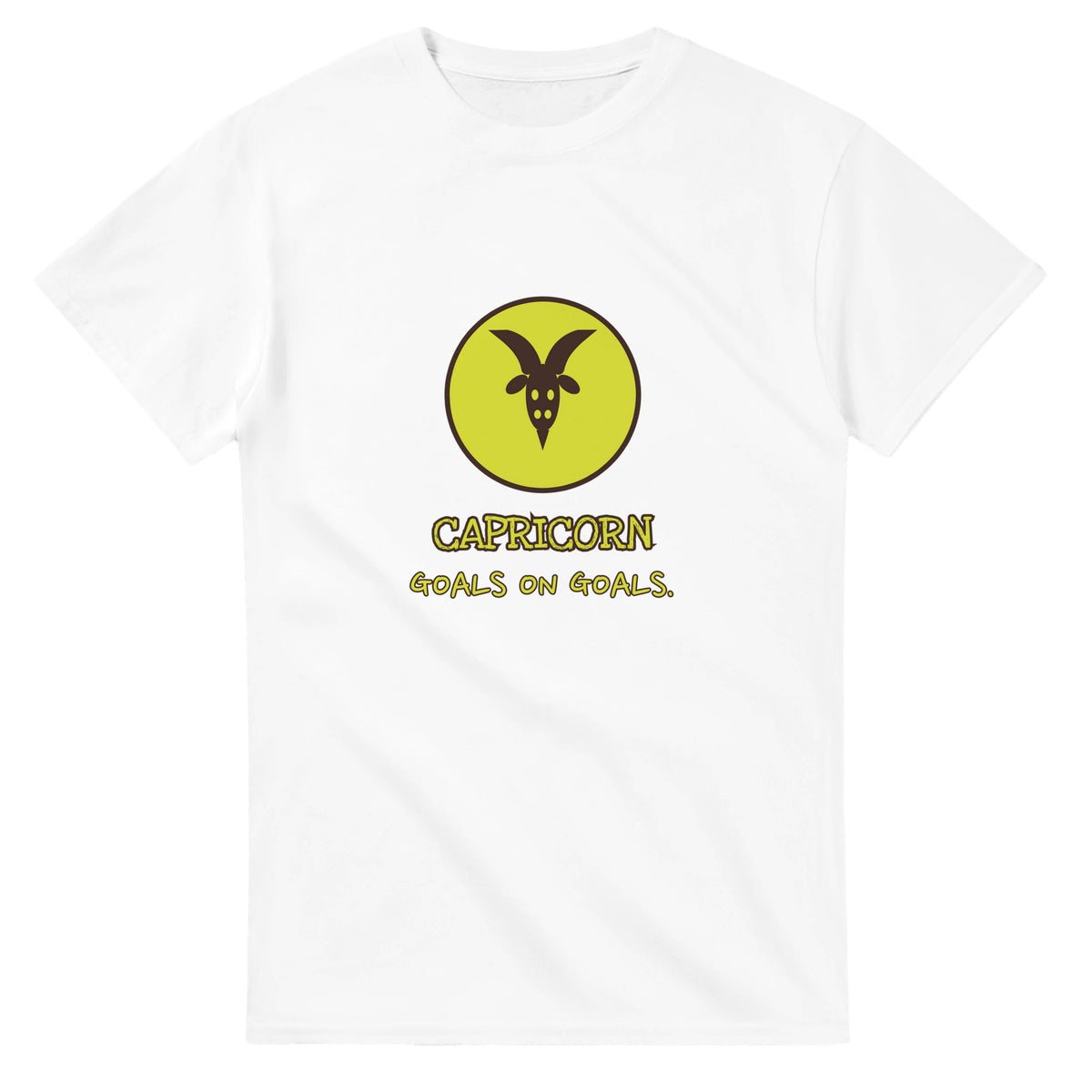 Capricorn • Goals On Goals — white unisex t-shirt