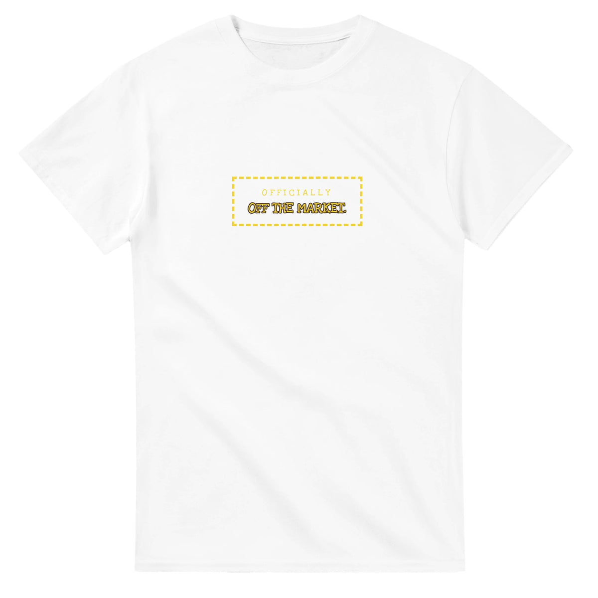 Officially Off The Market — white unisex t-shirt