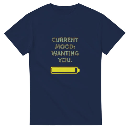 Current Mood: Wanting You — navy unisex t-shirt