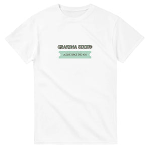 Grandma Status: Active Since The ’90s — white unisex t-shirt