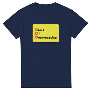 Chief Of Overreacting — navy unisex t-shirt