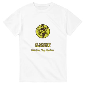 Rabbit • Gentle, By Choice — white unisex t-shirt