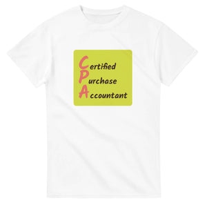 Certified Purchase Accountant — white unisex t-shirt