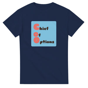 Chief of Options — navy unisex t-shirt