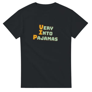 Very Into Pajamas — black unisex t-shirt