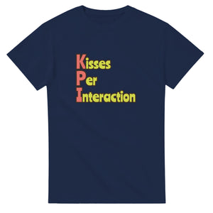 Kisses Per Interaction — navy unisex t-shirt