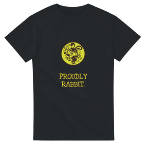 Proudly Rabbit — black unisex t-shirt