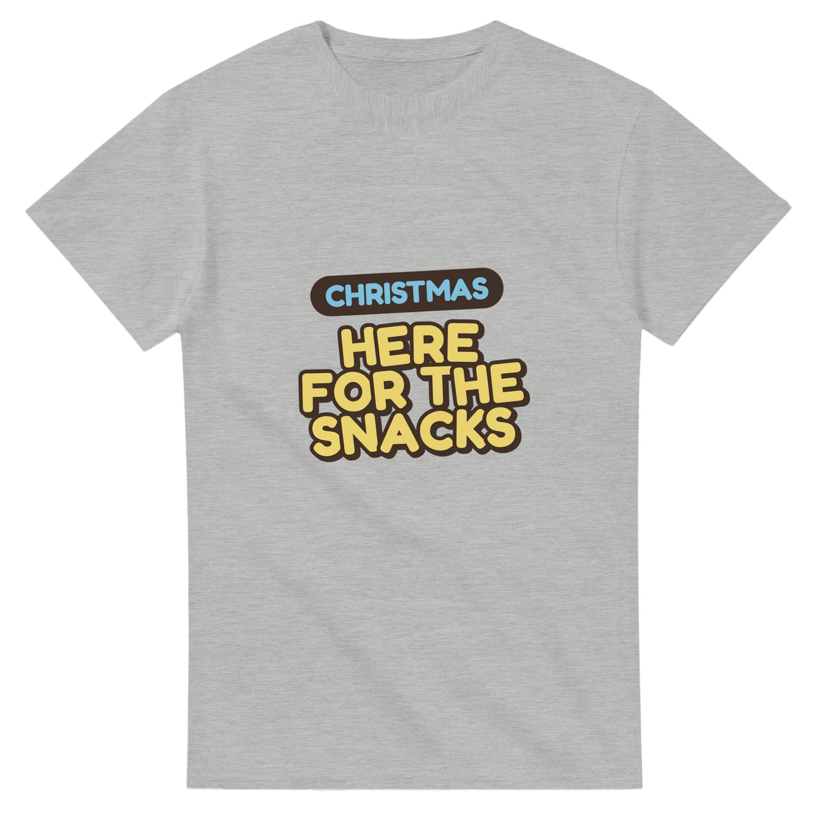 Christmas: Here For The Snacks — ash unisex t-shirt